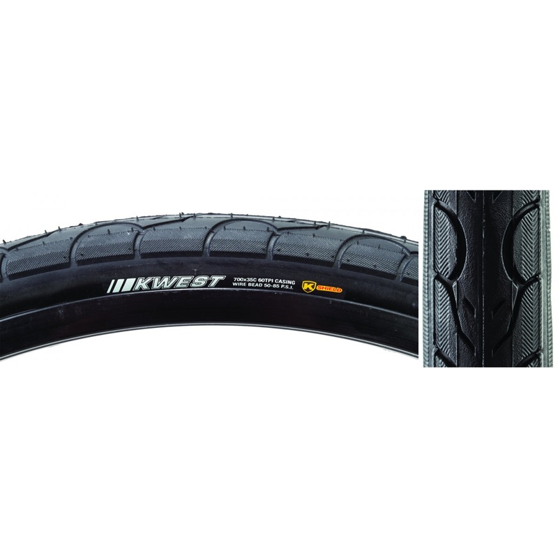 Kenda Gravel Tire Kwest 700 x 35 Clincher Wire TPI 85 Black/Bsk Reflective Reflective 212104