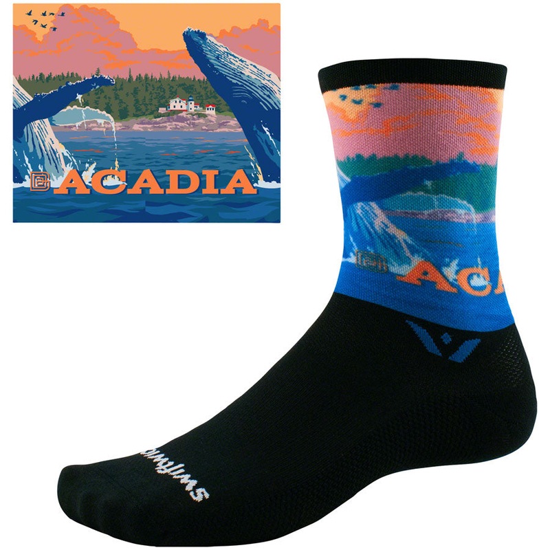 Swiftwick Vision Six Socks – 6″ Impression Acadia Medium