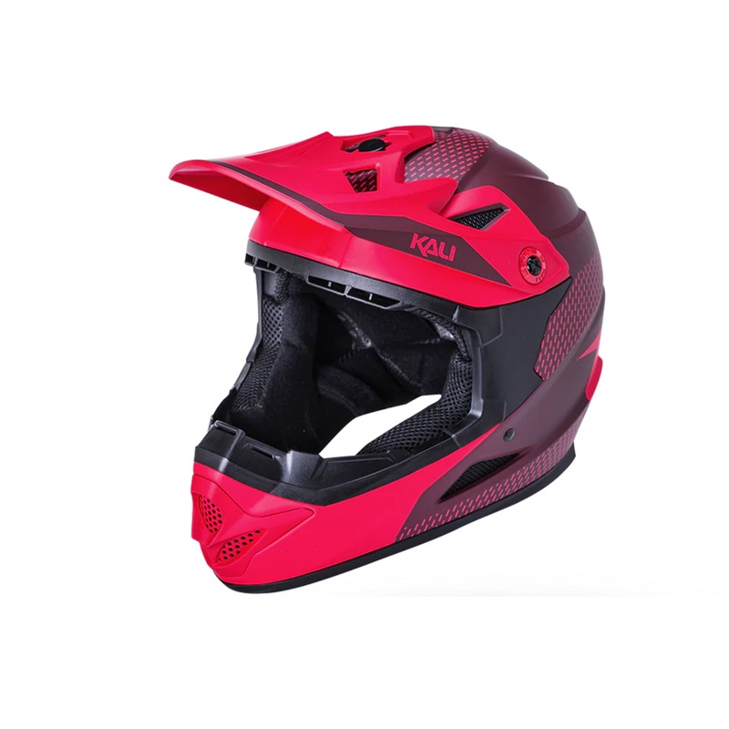 Kali Zoka Full Face Helmet – Youth – Dash Matt Red-Burgandy
