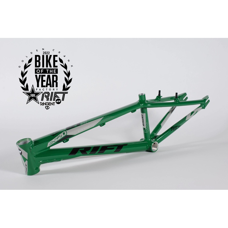 RIFT ES20D Frame – Gloss Forrest Green w/ Black Decals