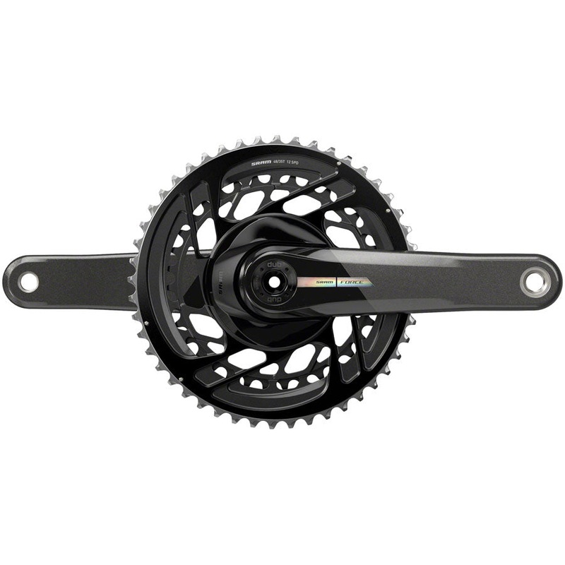SRAM Force Crankset – 172.5mm 2x 12-Speed 50/37t Direct Mount DUB Spindle Interface Iridescent Gray D2