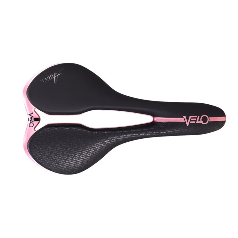 Velo Angel Rise Saddle – 143mm – Black-Pink