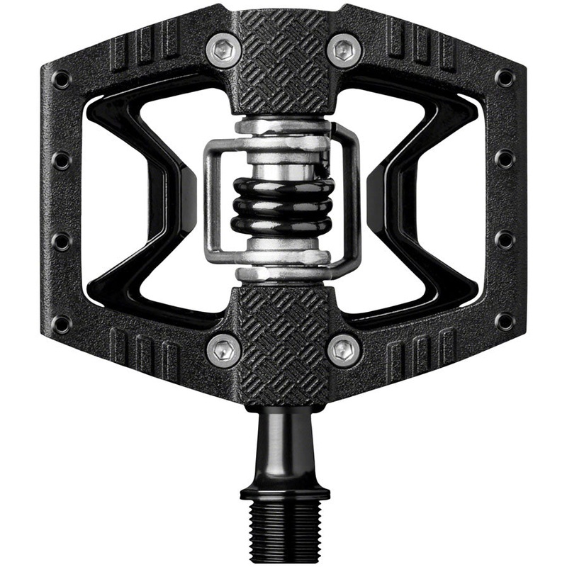 Crankbrothers Double Shot 3 Pedals – Single Side Clipless with Platform, Aluminum, 9/16″, Black