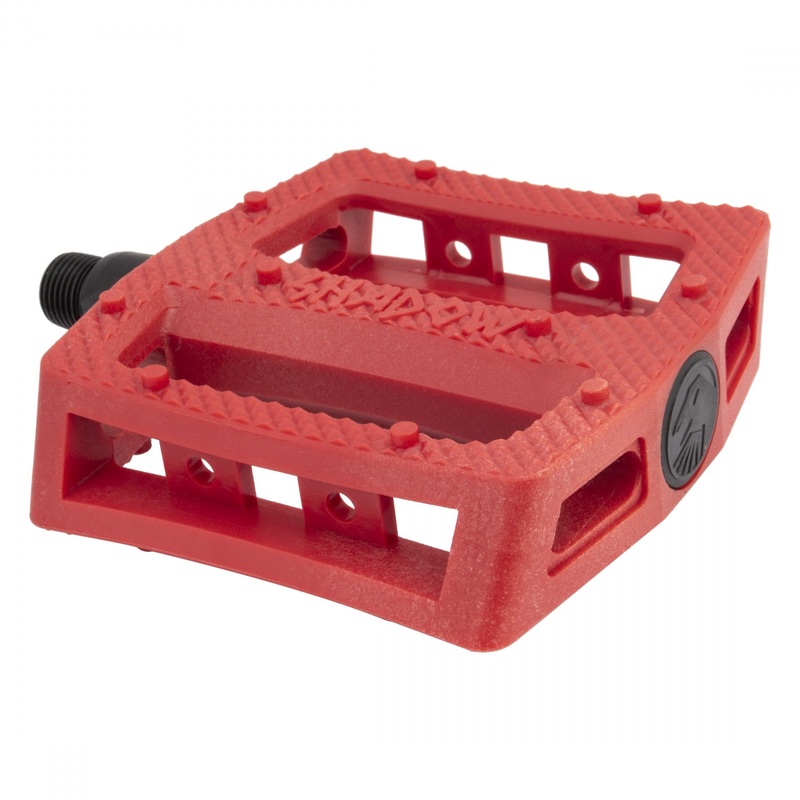 The Shadow Conspiracy Ravager Plastic Pedals 9/16″ Alloy Axle Molded Pins Red
