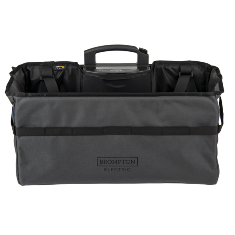 Electric Basket Bag L, Dark Grey, with frame