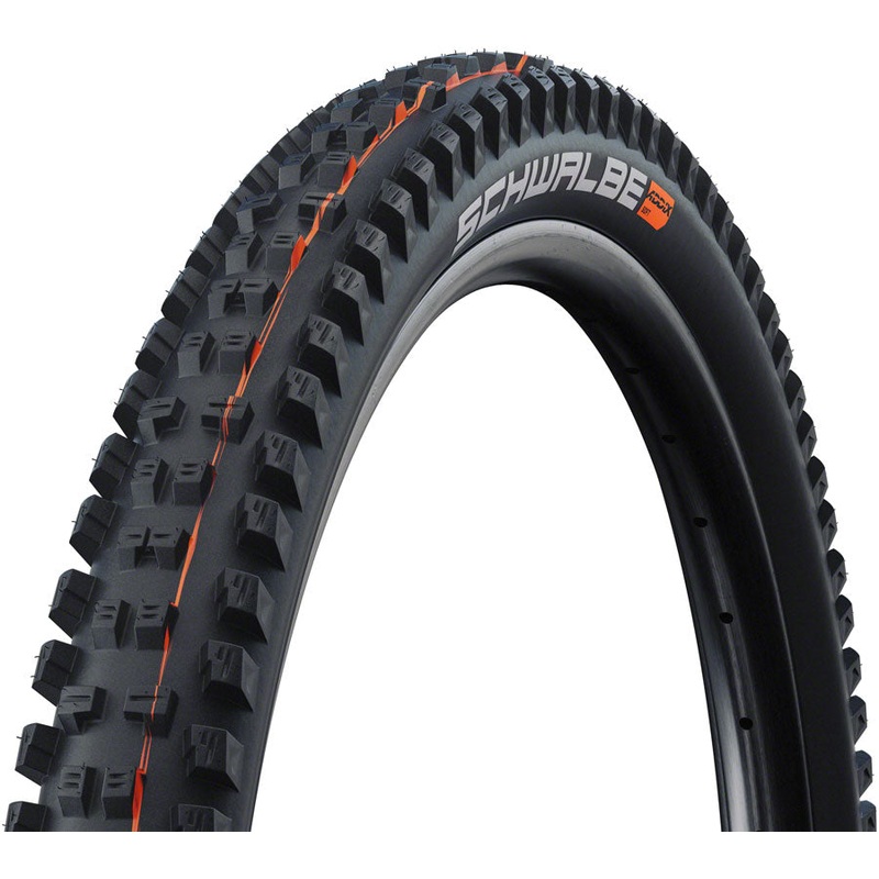 Schwalbe Tacky Chan Tire – 29 x 2.40 Tubeless Folding BLK Evolution Line Super Ground Addix Soft E-50