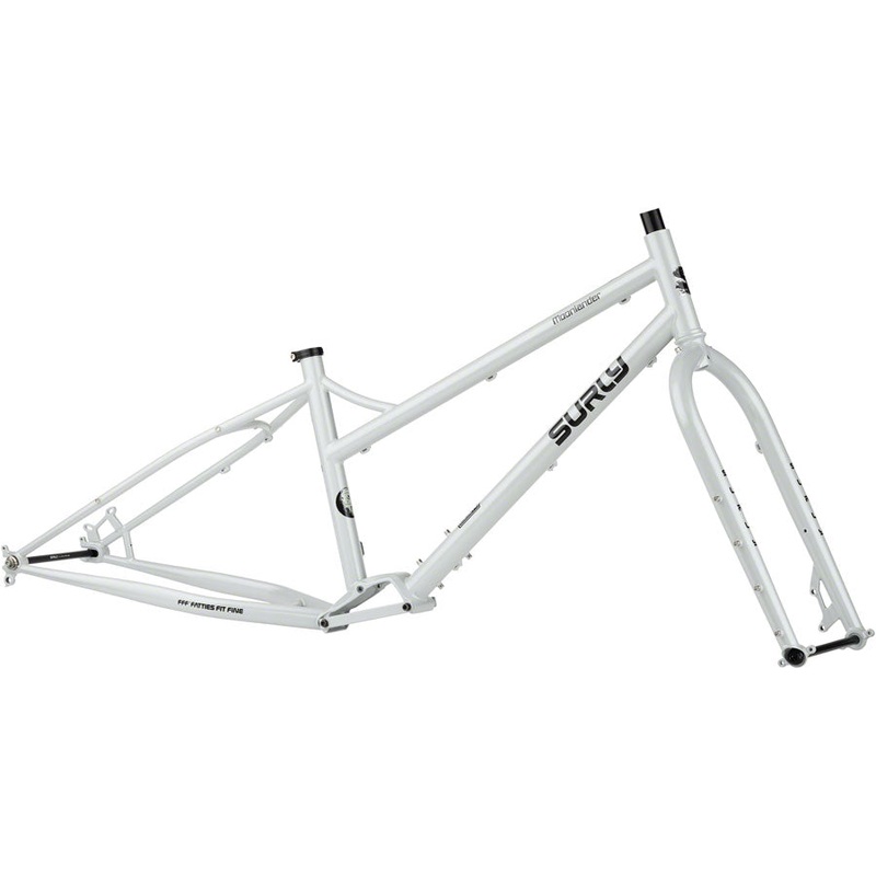 Surly Moonlander Fat Tire Bike Frameset – 24″ Steel Lunar Dust Gray Medium