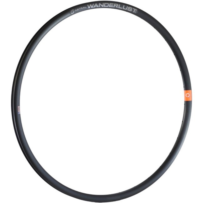 Premium Astral Wanderlust 700c Alloy Disc Rim Collection  Tubeless, Gravel & Cyclocross Compatible, Lightweight, Asymmetric Spokes, BlackFinish