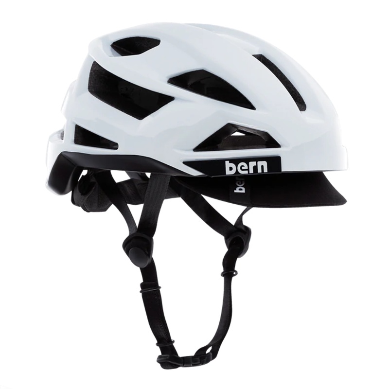 Bern FL-1 Pave MIPS Helmet with Visor – Gloss White