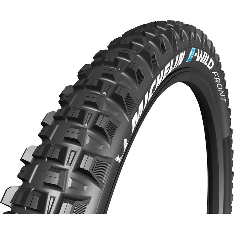 Michelin, E-Wild Front, Mountain Tire, 29″x2.60, Folding, Tubeless Ready, E-GUM-X, GravityShield, 3x60TPI, Black