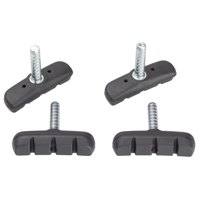 Dia-Compe Cantilever Brake Pads  Durable Rubber Compound, Smooth Post, Black Color, Standard Rim Compatibility, One-Piece Design for Enhanced Braking Performance