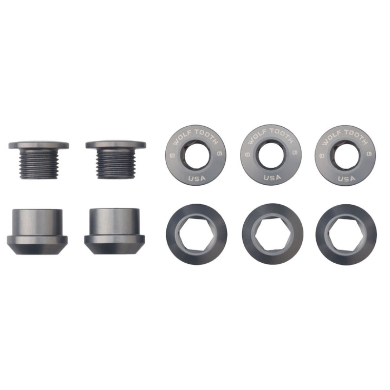 Wolf Tooth Components Chainring Bolt & Nut Set – 1X – Gunmetal