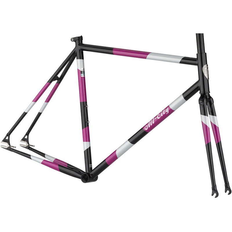 All-City Big Block Frameset – 700c, Steel, Midnight/Frost/Violet, 52cm