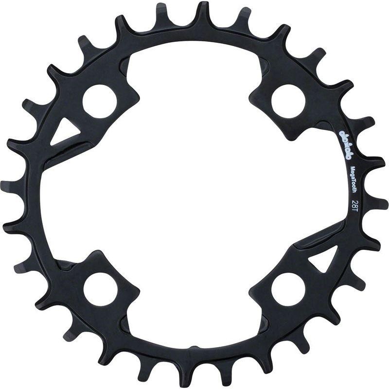 Full Speed Ahead Gamma Pro Mega Tooth Chainring – 28t 82 BCD Aluminum 1 x 11 Black