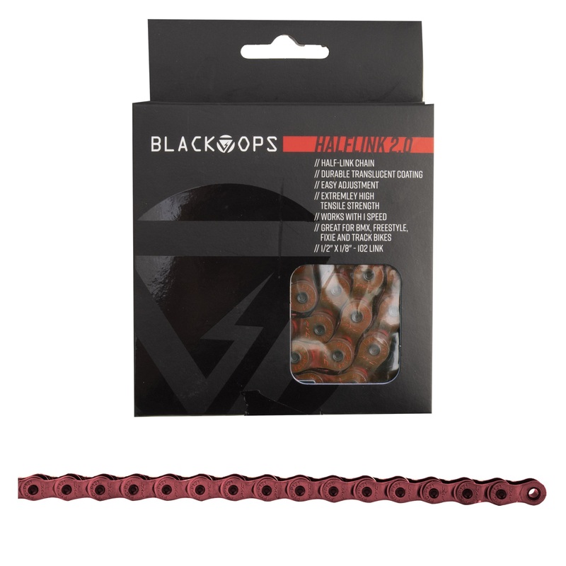 BlackOps HalfLink 2.0 Half-link Chain – Trans Red – 1/2″x1/8″