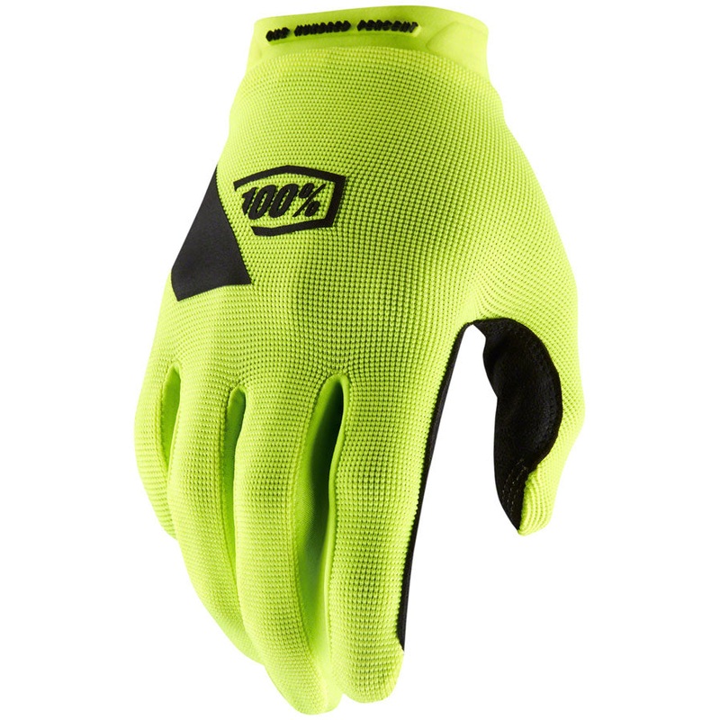 100% Ridecamp Gloves – Flourescent Yellow, Full Finger, Men’s, X-Large