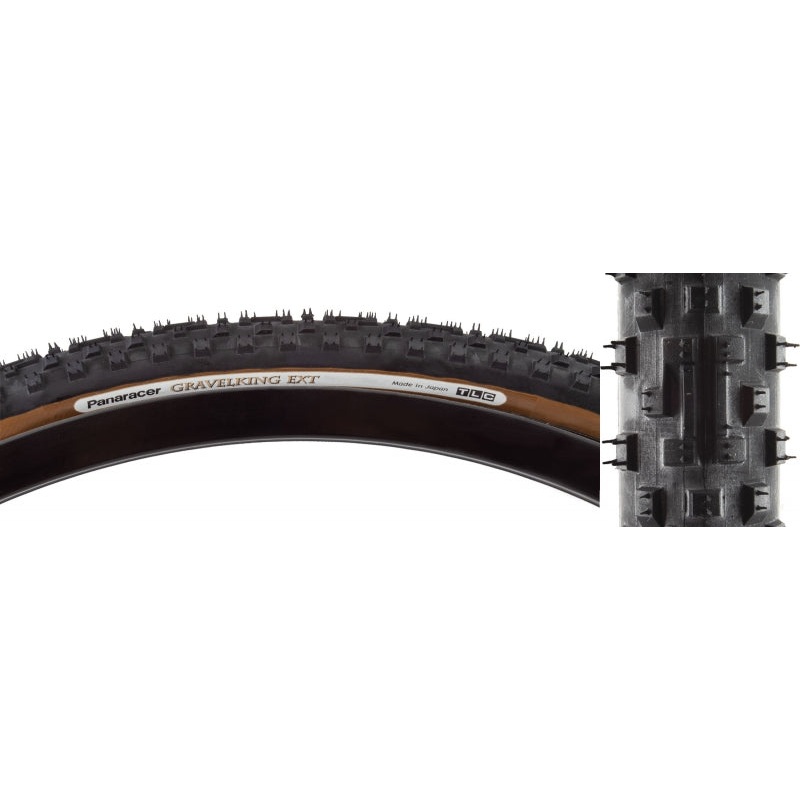 GravelKing EXT Tire – 700 x 38 Tubeless Folding Black/Brown