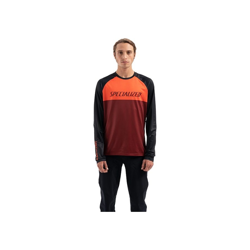 Specialized demo pro jersey ls rocket red / crimson block xl