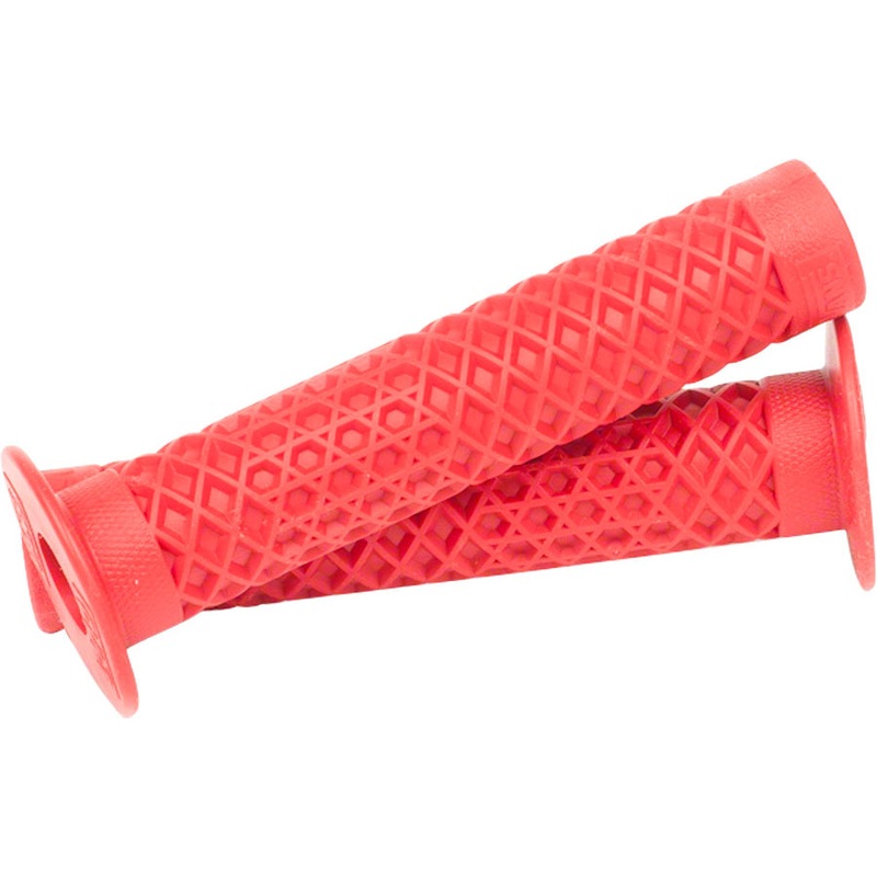 Cult Vans Waffle BMX Grips w/ Bar Ends – Flanged – Red – USA Made