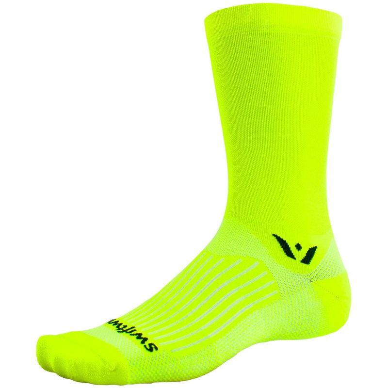 Swiftwick Aspire Seven Socks – 7 inch, Hi-Viz Yellow, Small