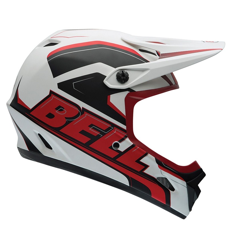 Bell Transfer-9 Full Face Helmet – Matt White-Red Setup – 2015