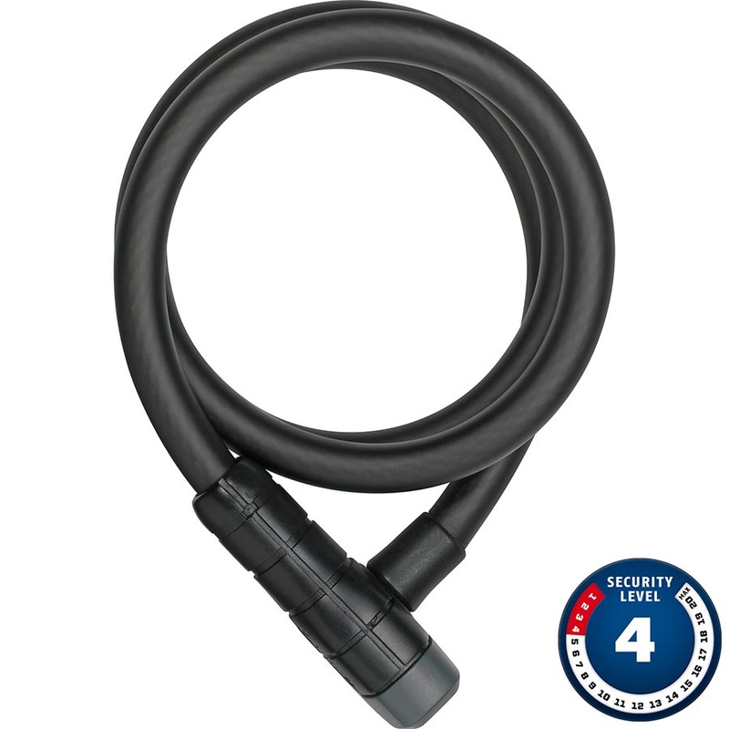 Abus Racer 6412K Cable Lock – Keyed 2.8 12mm With Bracket Black