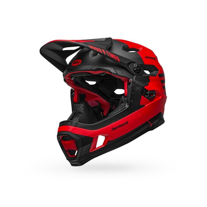 Bell Super DH Spherical Full Face Helmet – Fasthouse – Matt Red-Black