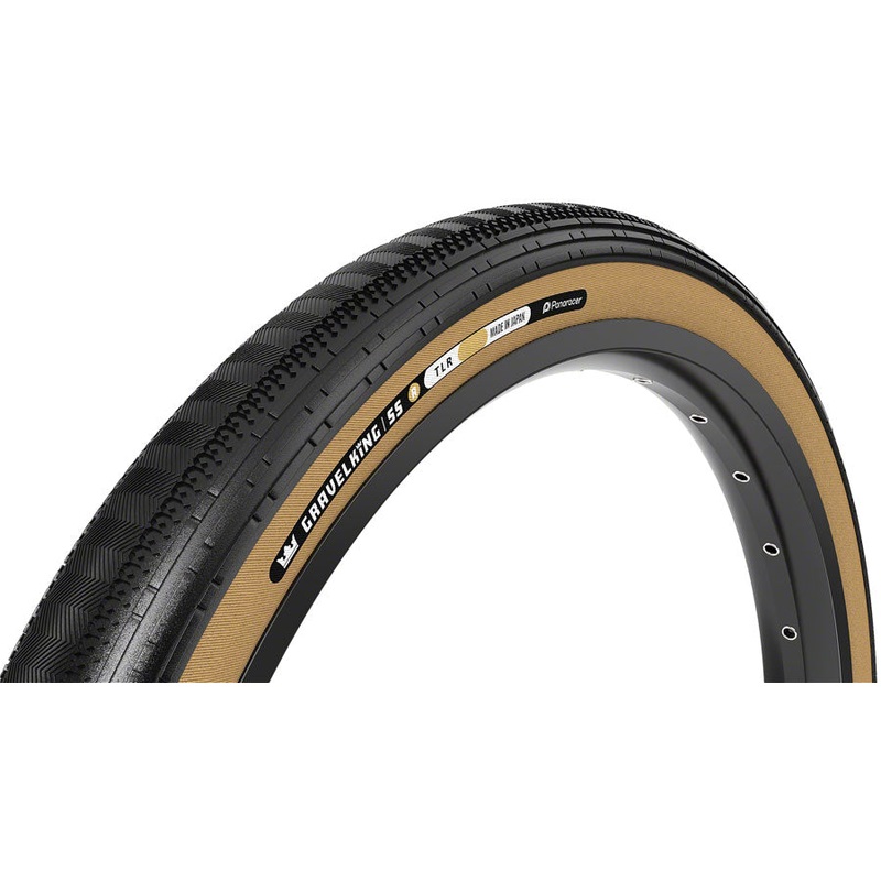 Panaracer GravelKing SS R Tire – 700 x 40, Tubeless, Folding, Black/Amber