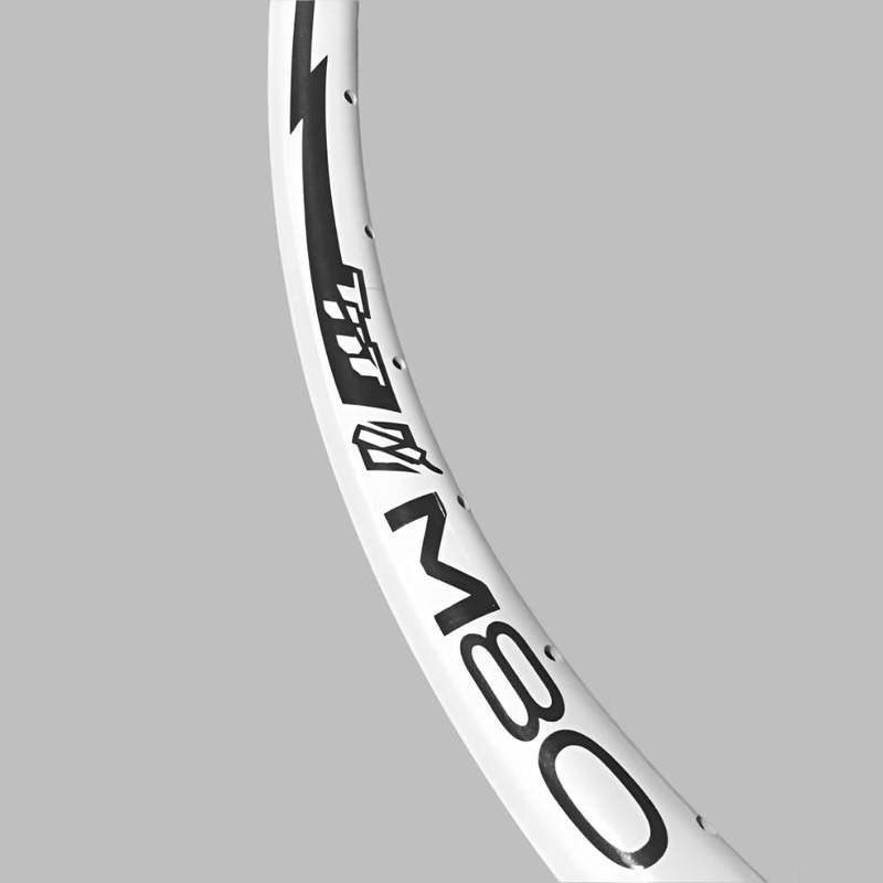 26″ (559mm) TNT M80 Double Wall Rim – 36H – White – Front