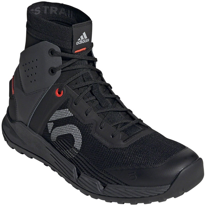 Five Ten Trailcross Mid Pro Flat Shoes – Mens Core BLK / Gray Two / Solar Red 8