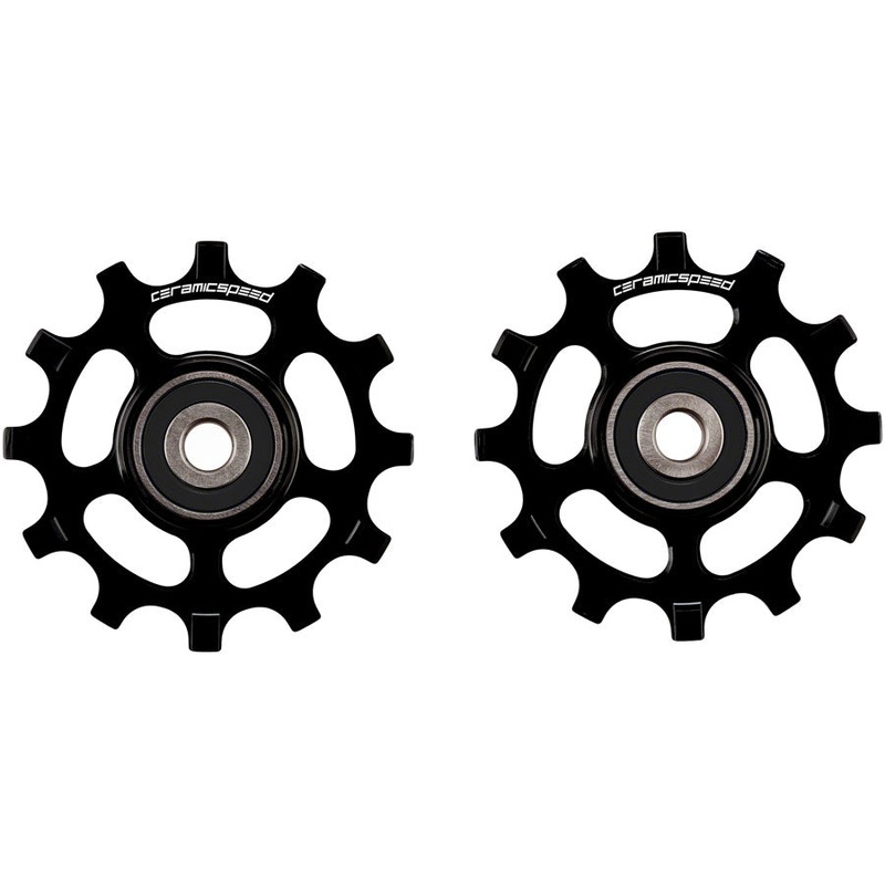 CeramicSpeed Pulley Wheels SRAM AXS Road 12-Speed – 12 Tooth Coated Races Alloy BLK