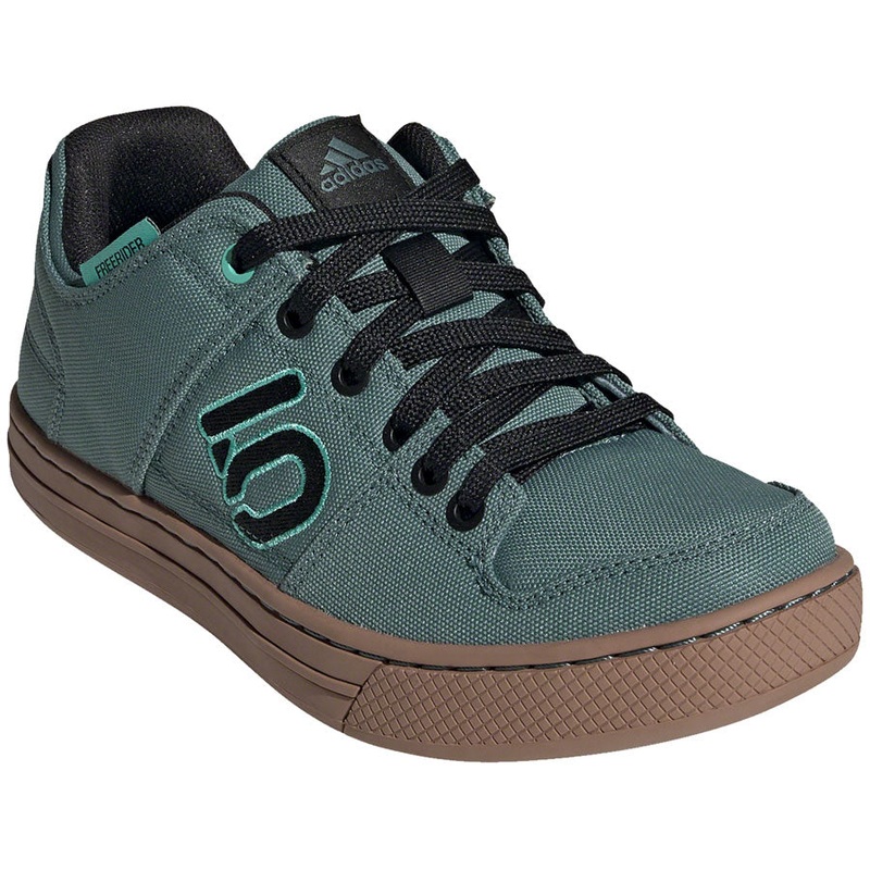 Five Ten Freerider Canvas Flat Shoes – Womens Hazy Emerald/Core BLK/Acid Mint 8.5