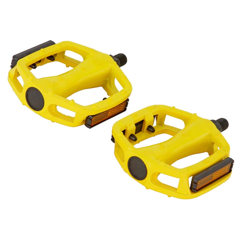 Alloy BMX Platform Pedals – 1/2″ – Yellow