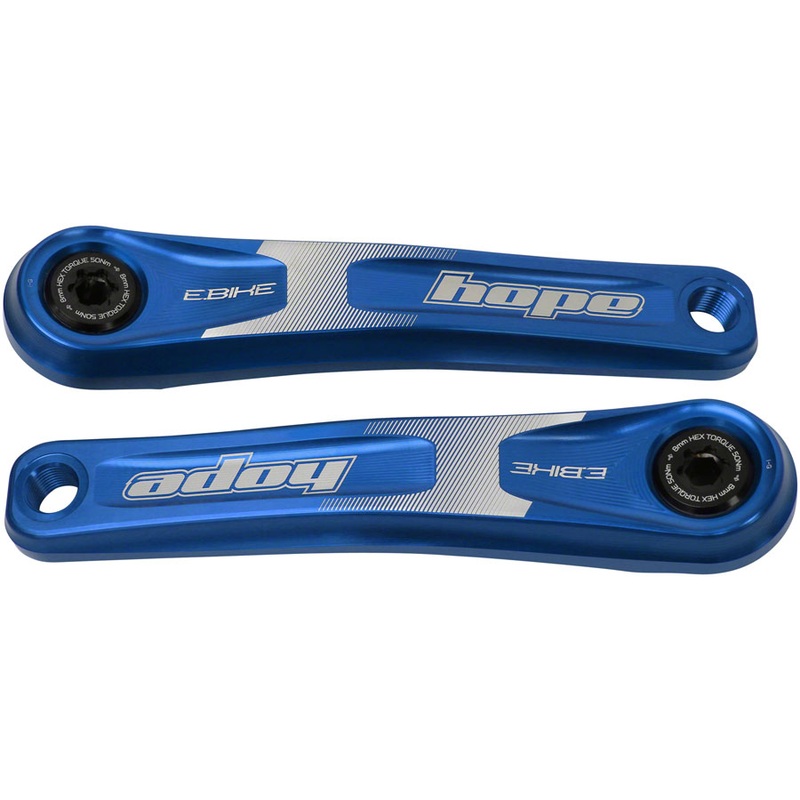 Ebike Crank Arm Set – 155mm ISIS Standard Offset Blue