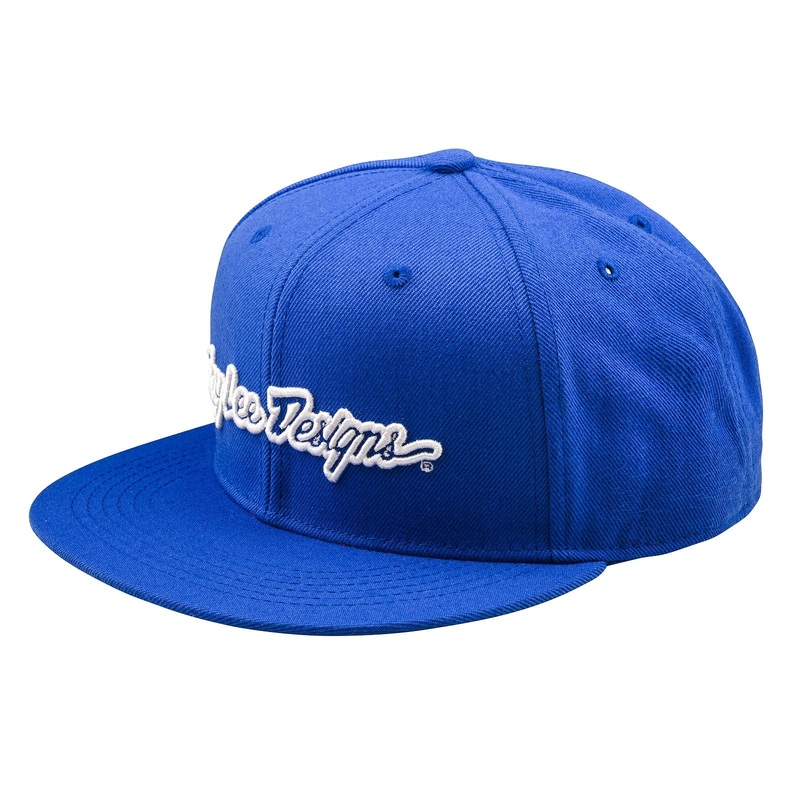 Troy Lee Designs Signature Flat Bill Snapback Hat – Blue