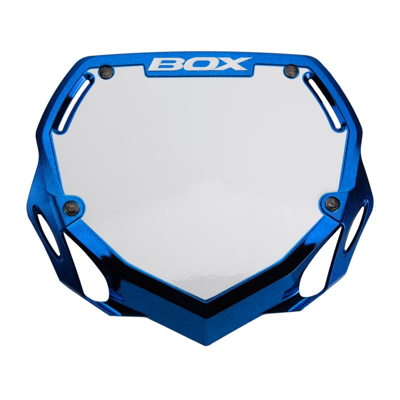 BOX Box Two Number Plate Blue Chrome – Large