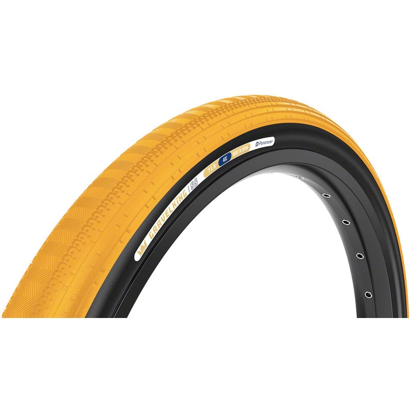 Panaracer GravelKing SS Tire – 700 x 45 Tubeless Folding Honey Butter/Black