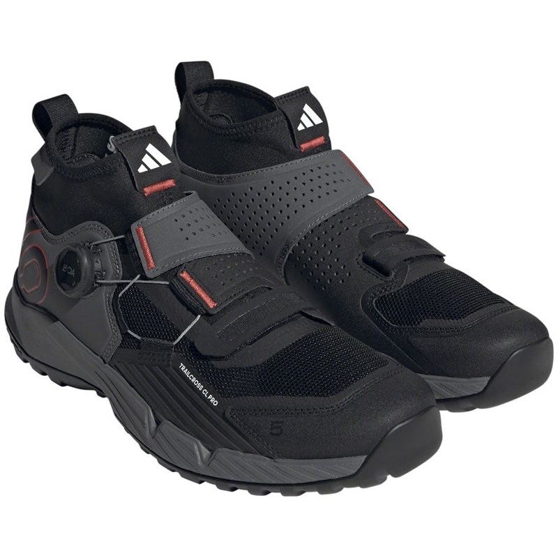 Five Ten Trailcross Pro Mountain Clipless Shoes – Mens Gray Five/Core BLK/Red 7