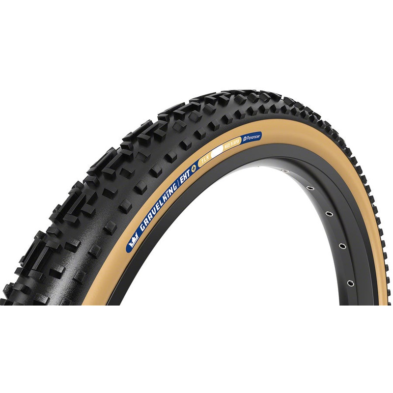 Panaracer GravelKing EXT Plus Tire – 700 x 38, Tubeless, Folding, Black/Brown