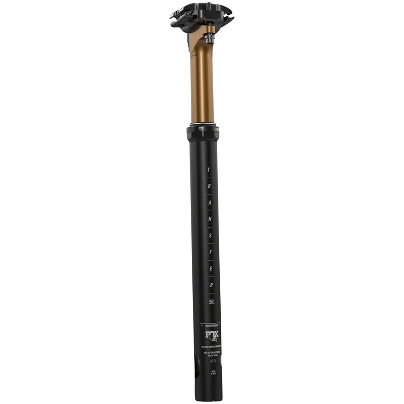 FOX Transfer SL Factory Dropper Seatpost – 31.6mm, 100mm, Internal Routing, Kashima Coat Upper