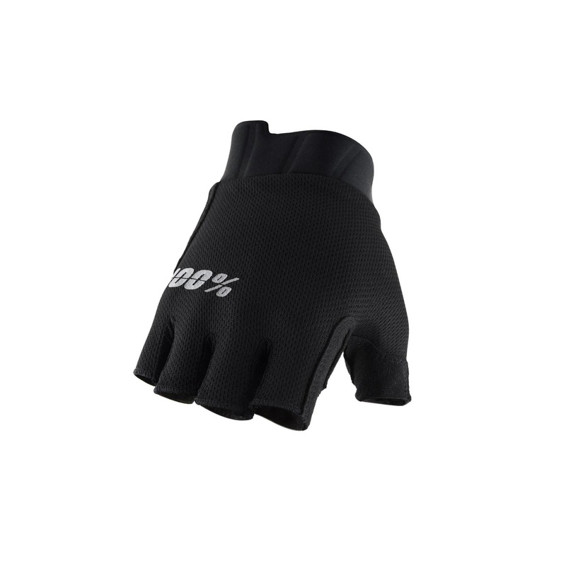 100% Exceeda Gel Short Finger XC Glove – Solid Black