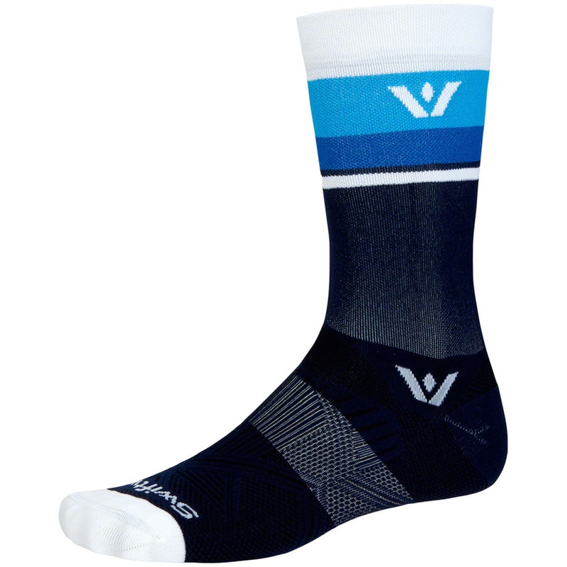 SwiftWick Aspire Crew Socks – Navy/White Large