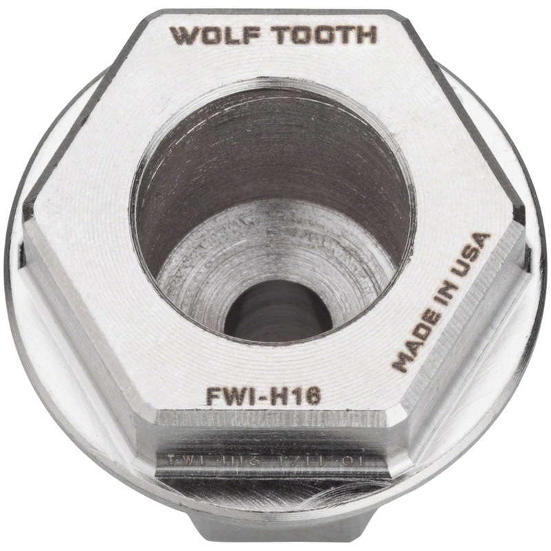 Wolf Tooth Pack Wrench Insert 16mm Hex Nickel Plated 4140 Chromoly Steel