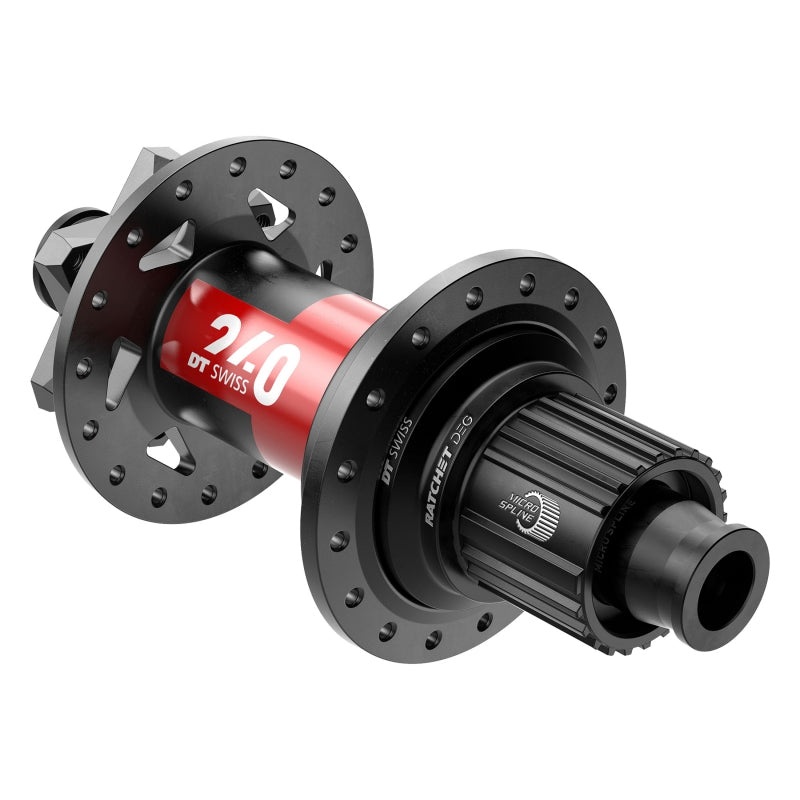 DT Swiss 240 DEG Rear Hub – 12 x 148mm 6-Bolt Micro Spline BLK/Red 28H 90pt