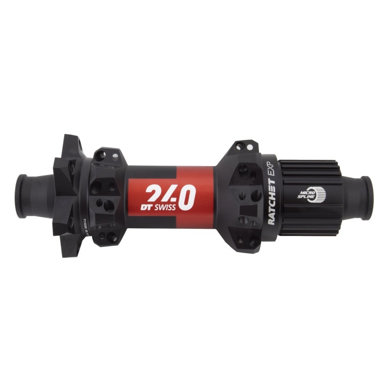DT Swiss 240 EXP Rear Hub – 12 x 148mm 6-Bolt Micro Spline BLK/Red 28H 36pt