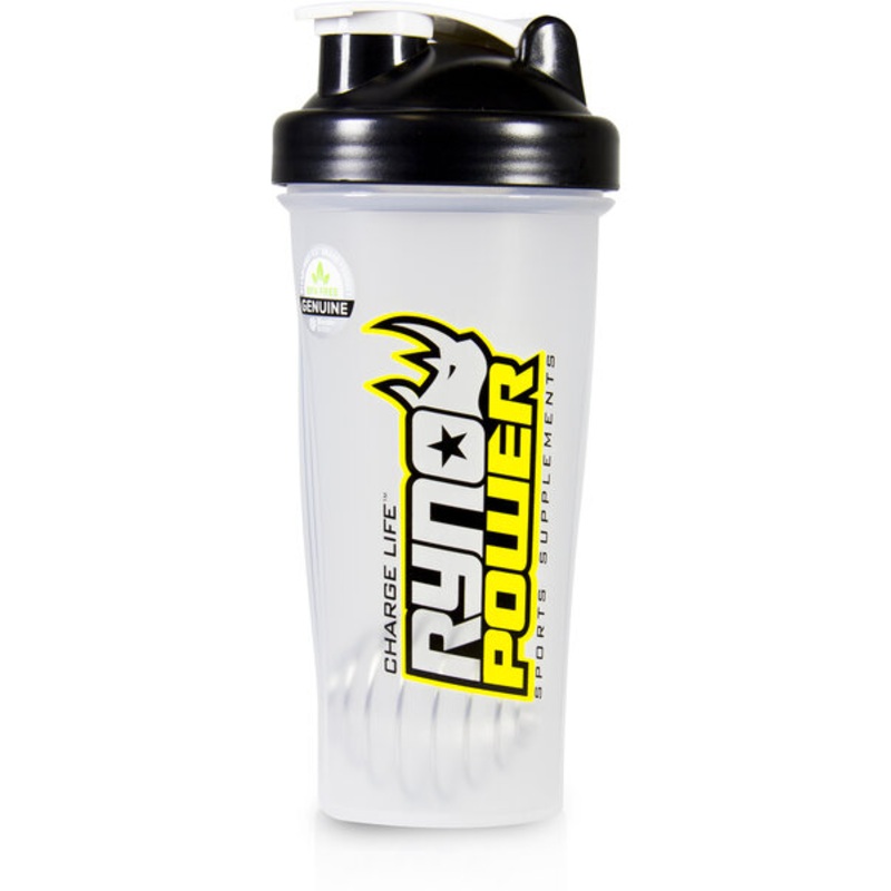 Ryno Power Blender Bottle Clear 28-Ounce